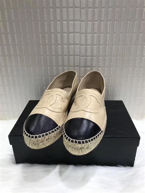 chanel slip on shoes price|Chanel espadrilles sale online.